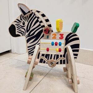 Manhattan Toy Safari Zebra Wooden Toddler Activity Toy